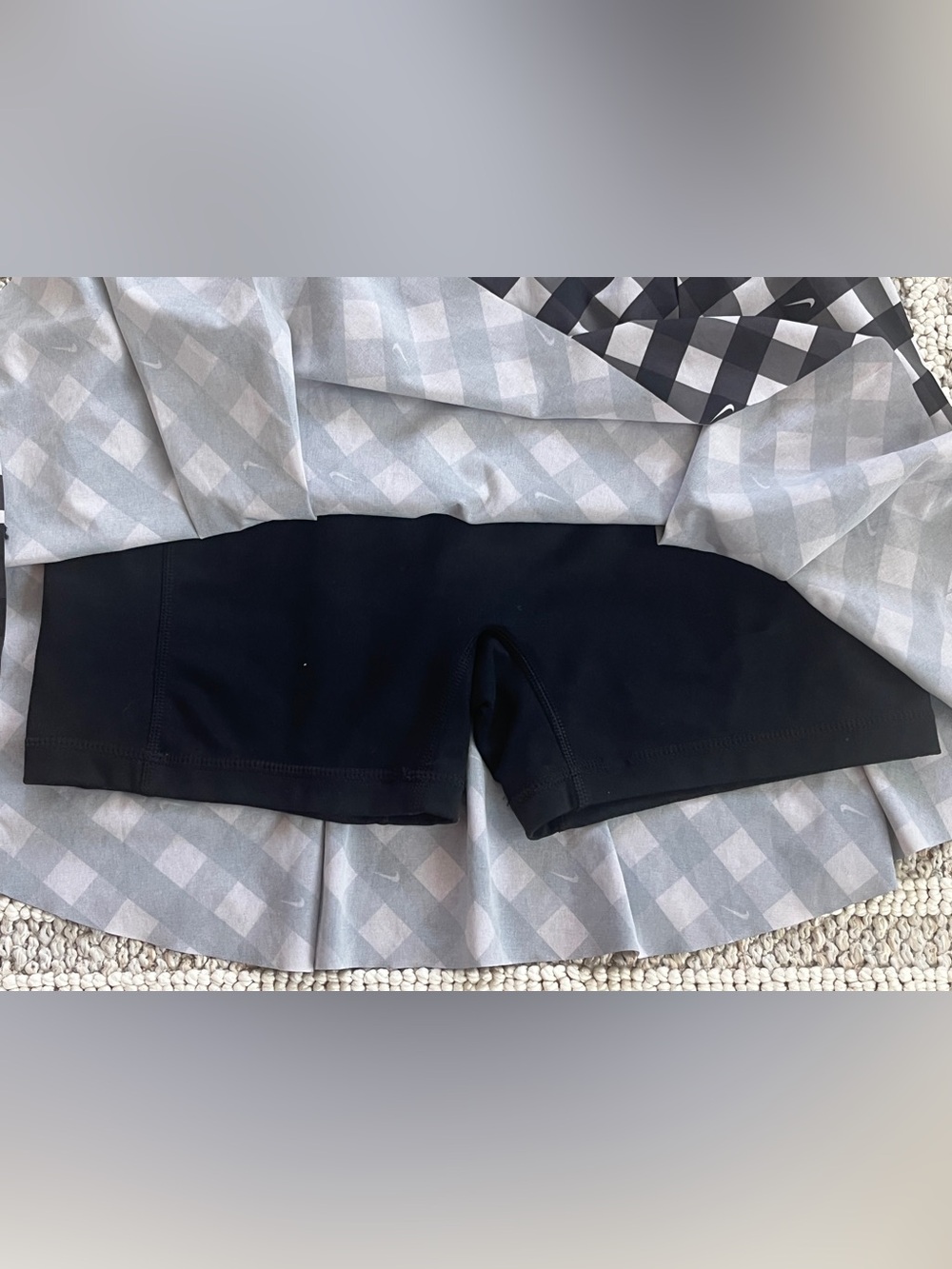 Nike Black and White Checkered Women's Skort Dri fit medium - Picture 7 of 9